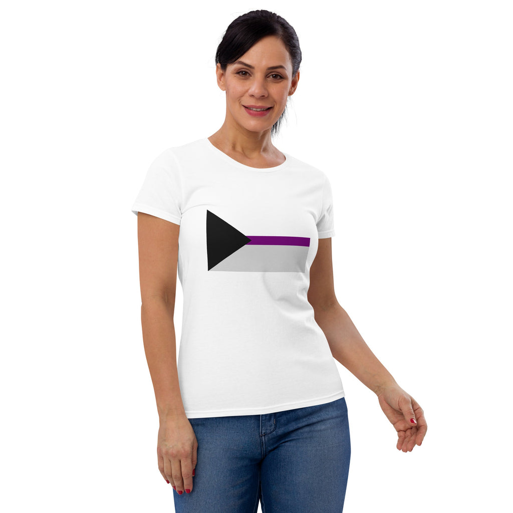Demisexual Pride Flag Women's T-Shirt - White - LGBTPride.com
