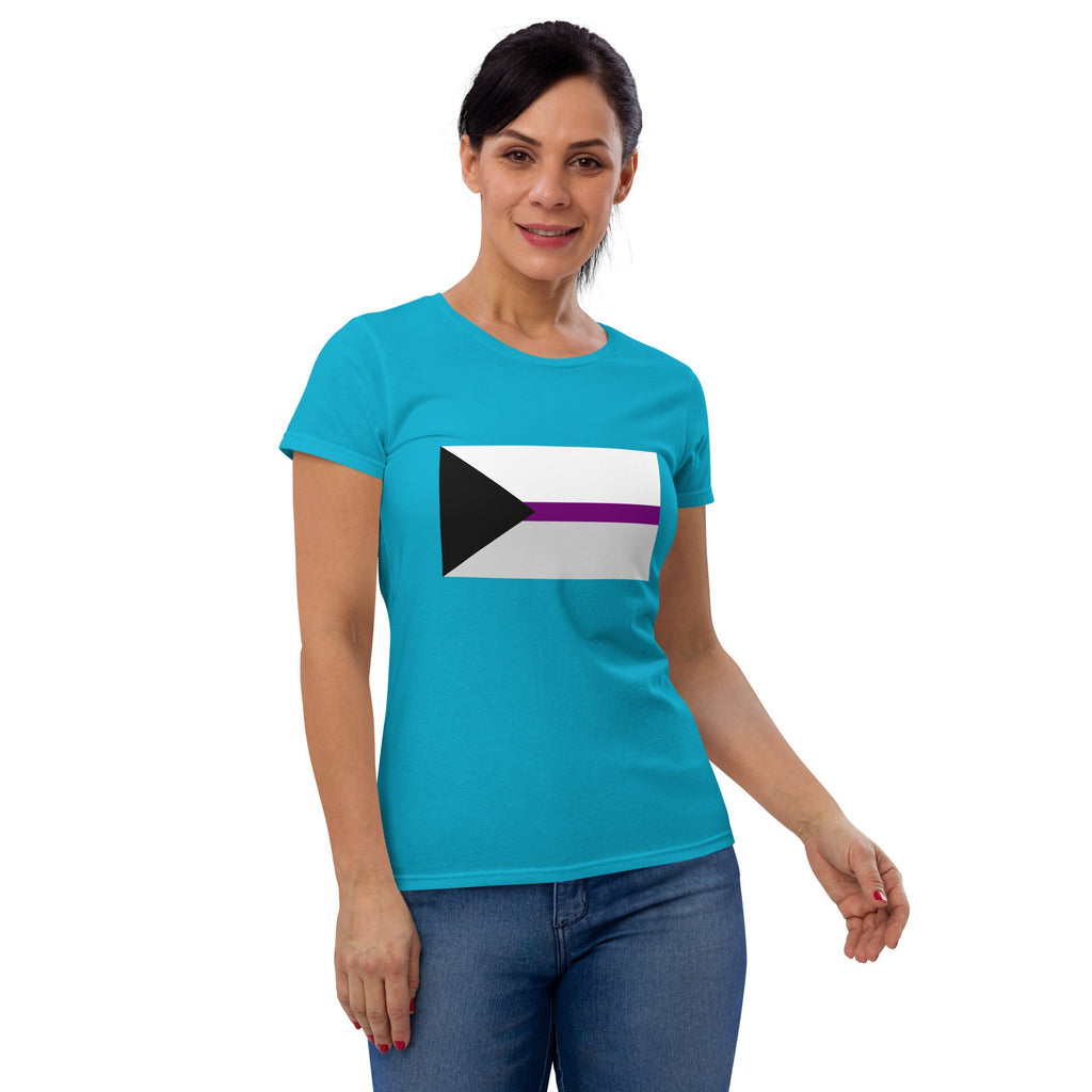 Demisexual Pride Flag Women's T-Shirt - Caribbean Blue - LGBTPride.com