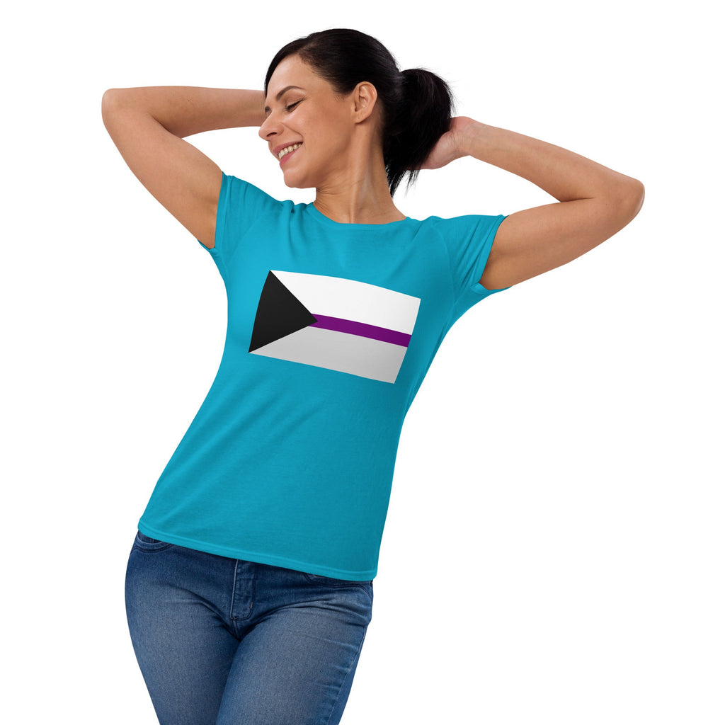 Demisexual Pride Flag Women's T-Shirt - Heather Grey - LGBTPride.com