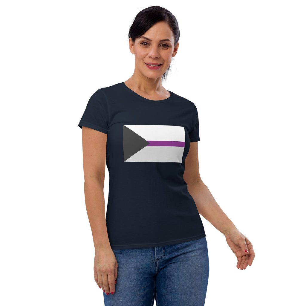 Demisexual Pride Flag Women's T-Shirt - Navy - LGBTPride.com