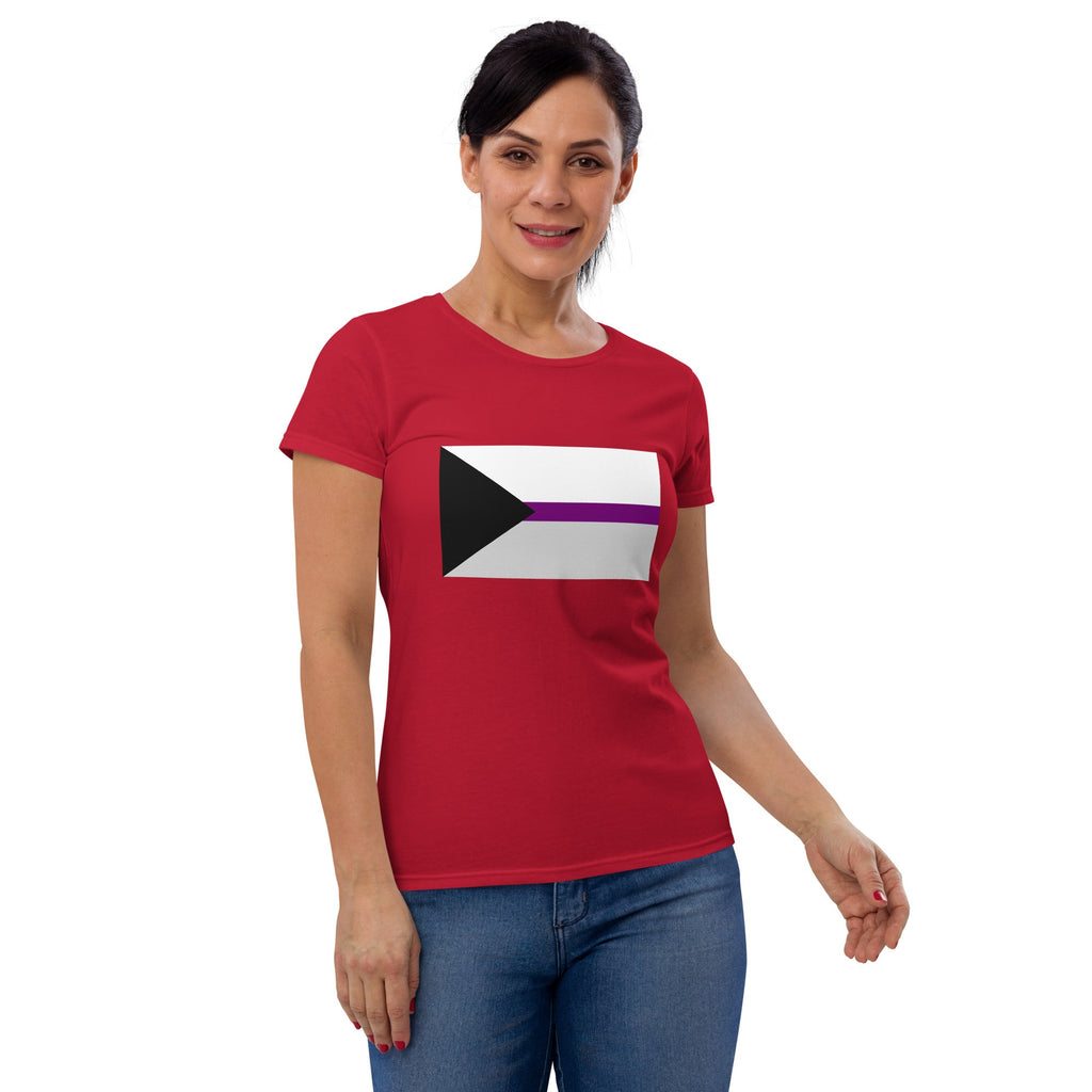 Demisexual Pride Flag Women's T-Shirt - True Red - LGBTPride.com