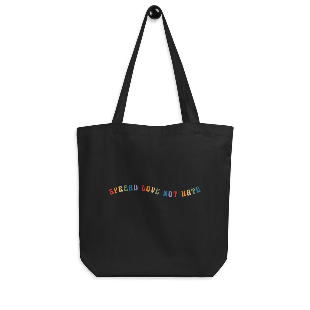Eco Tote Bag - Spread Love Not Hate - Black - LGBTPride.com