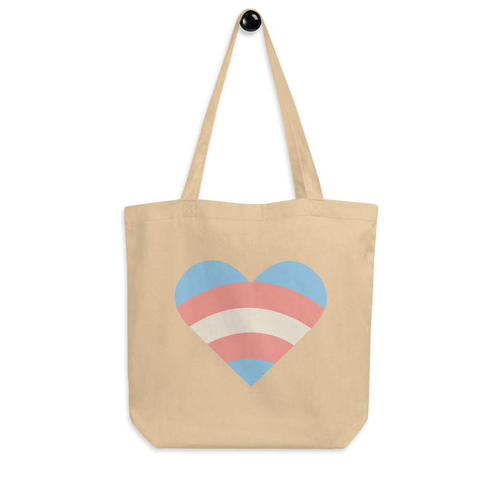 Eco Tote Bag - Transgender Pride Love - Oyster - LGBTPride.com