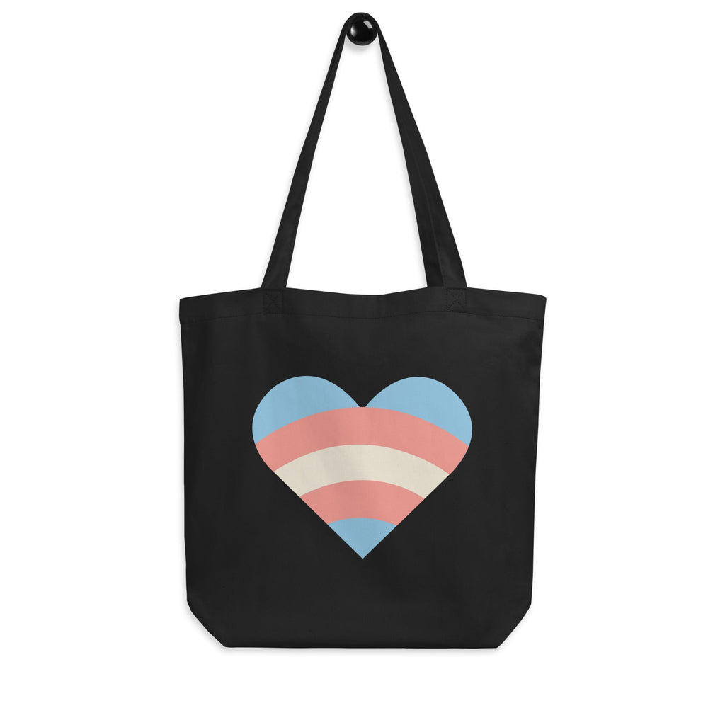 Eco Tote Bag - Transgender Pride Love - Black - LGBTPride.com