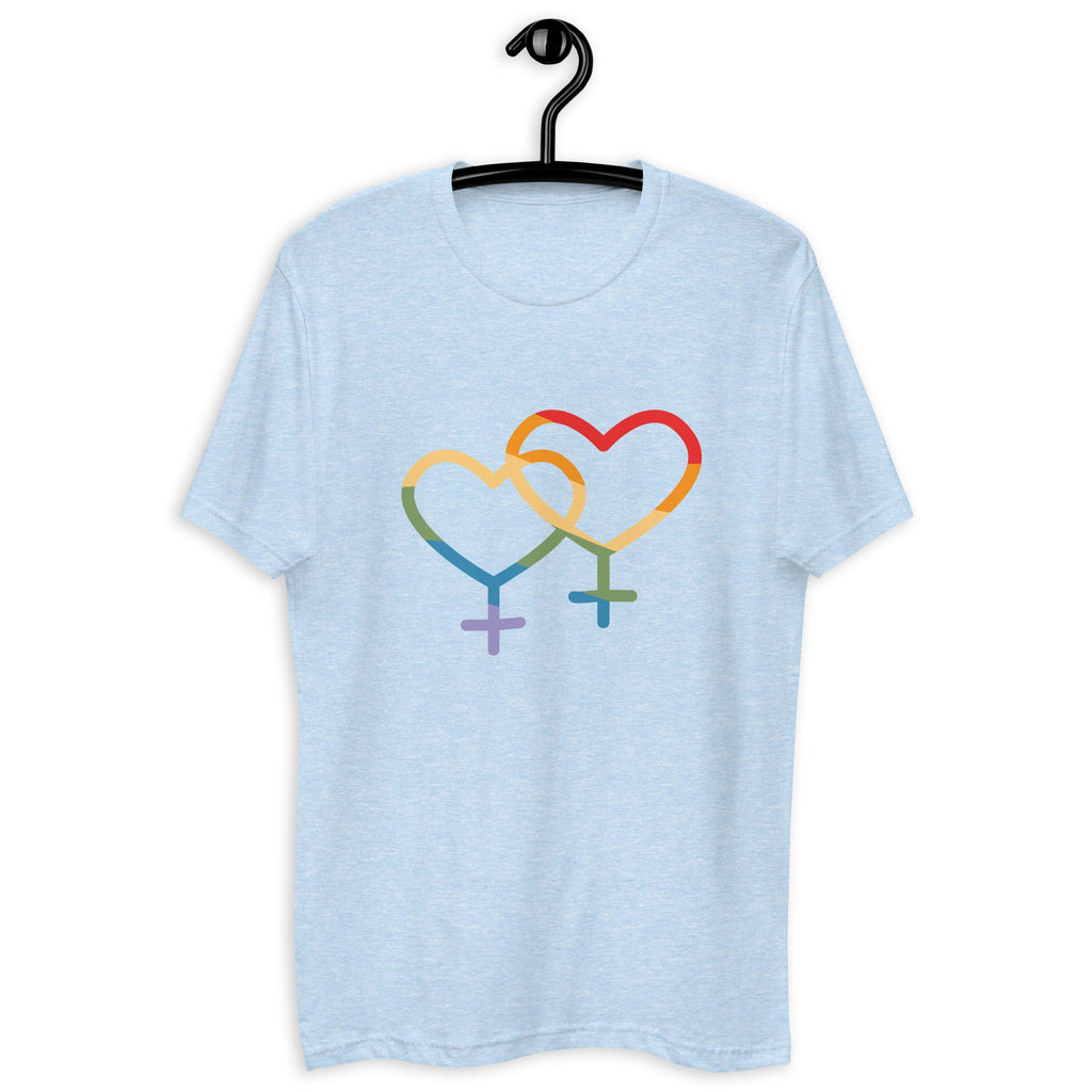 F4F Love Men's T-Shirt - Light Blue - LGBTPride.com
