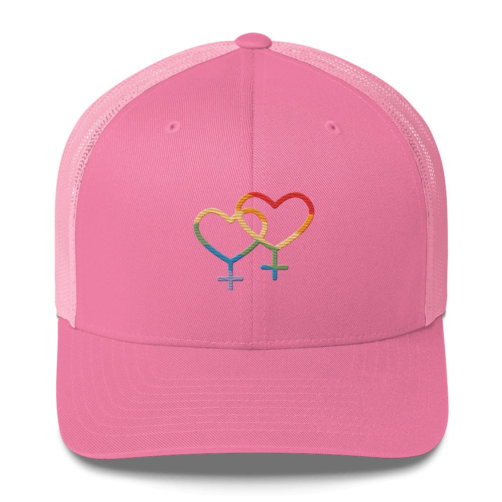 F4F Love Trucker Hat - Pink - LGBTPride.com