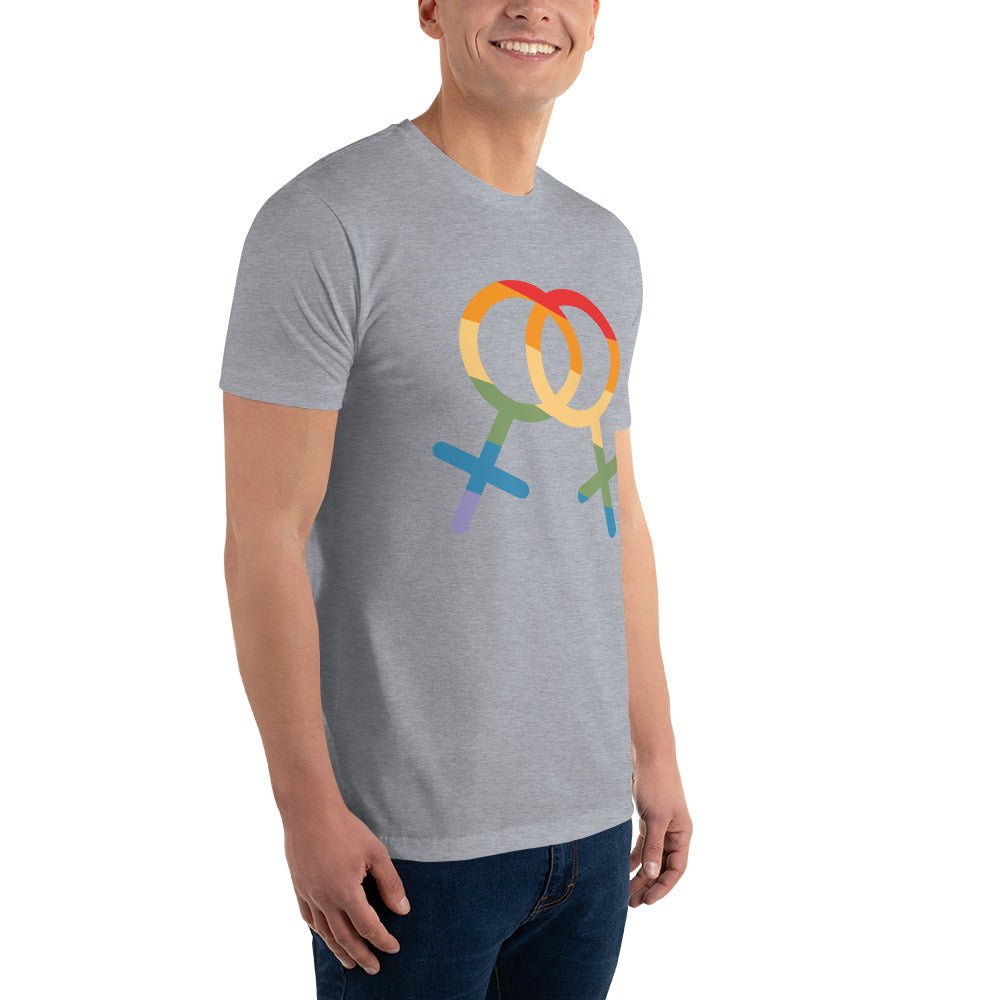 F4F Pride Men's T-Shirt - Heather Grey - LGBTPride.com
