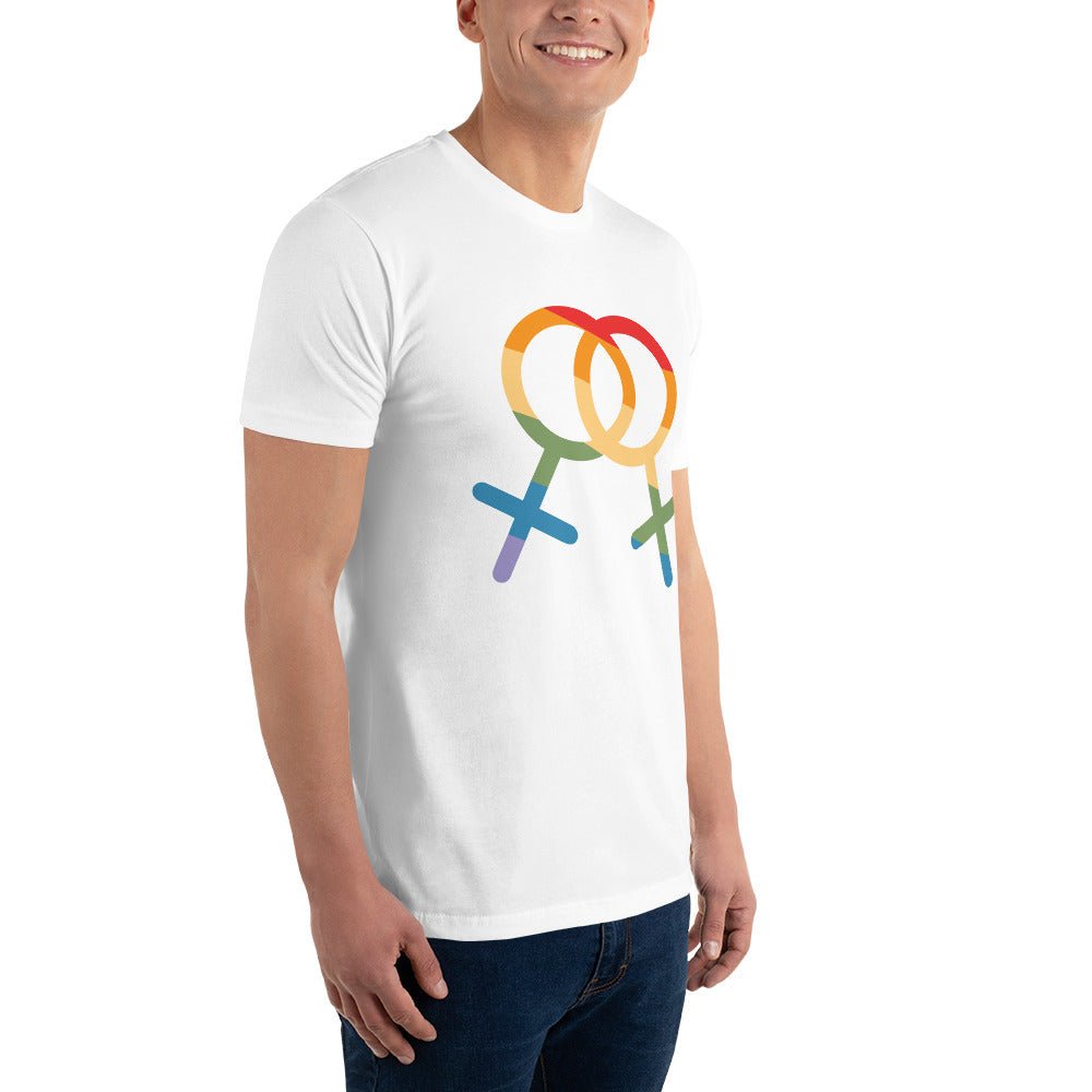 F4F Pride Men's T-Shirt - White - LGBTPride.com