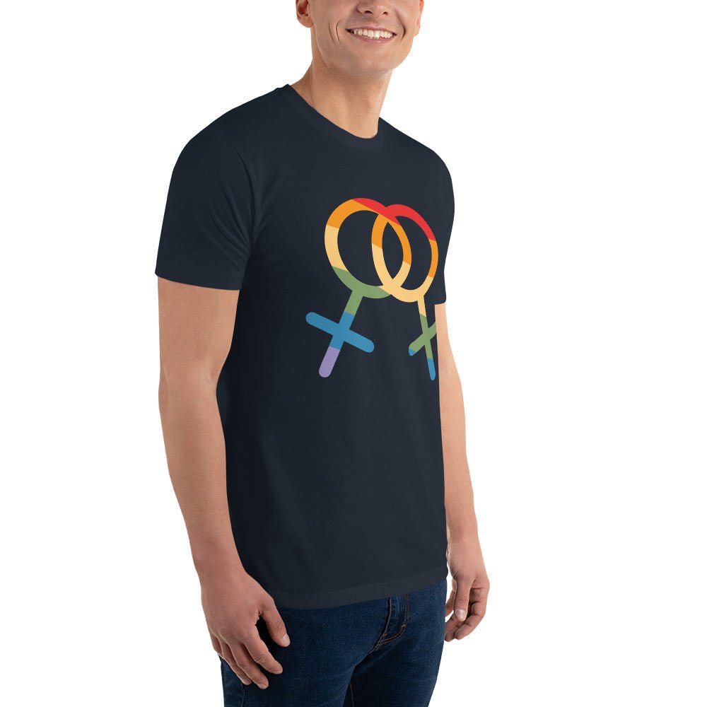 F4F Pride Men's T-Shirt - Midnight Navy - LGBTPride.com