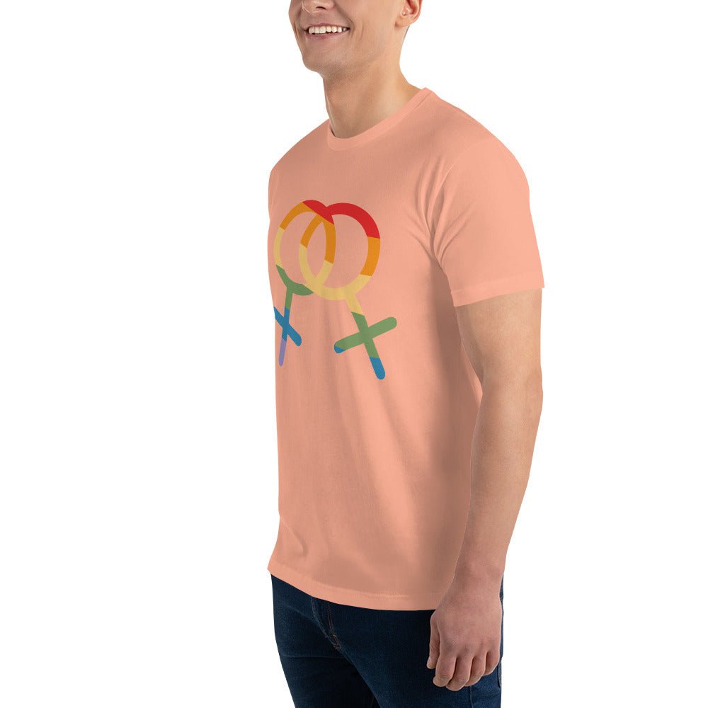 F4F Pride Men's T-Shirt - Desert Pink - LGBTPride.com