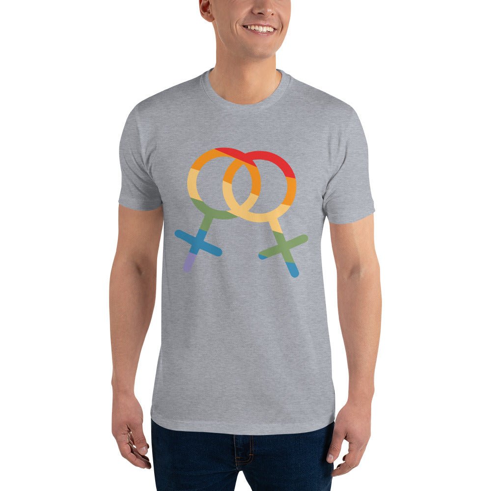 F4F Pride Men's T-Shirt - Heather Grey - LGBTPride.com