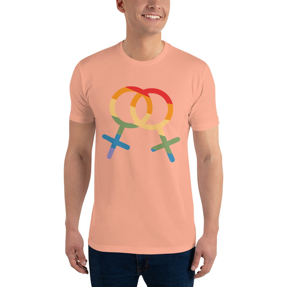F4F Pride Men's T-Shirt - Desert Pink - LGBTPride.com