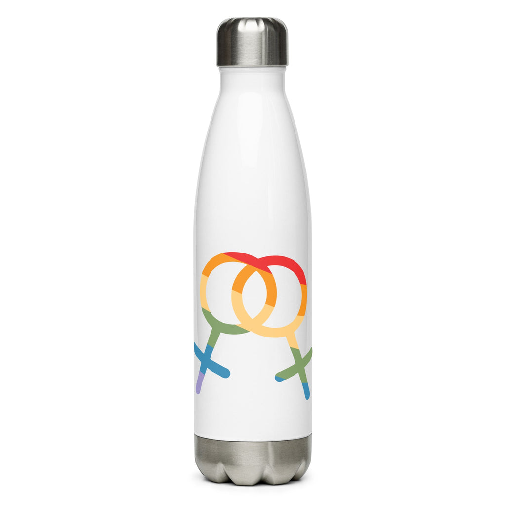 F4F Pride Stainless Steel Water Bottle - White - LGBTPride.com