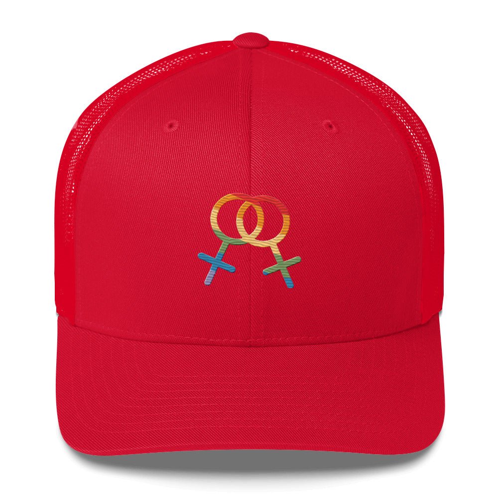 F4F Pride Trucker Hat - Red - LGBTPride.com