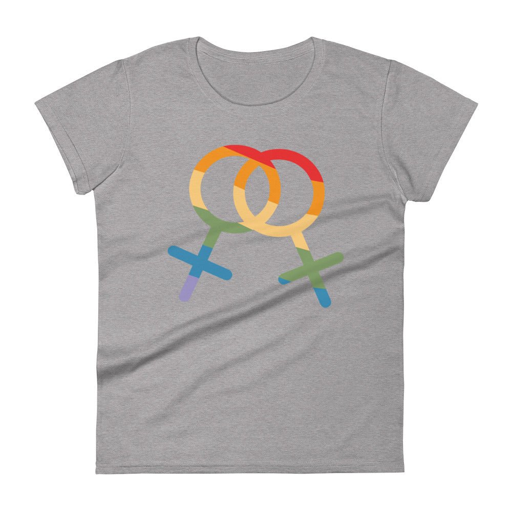 F4F Pride Women's T-Shirt - Heather Grey - LGBTPride.com
