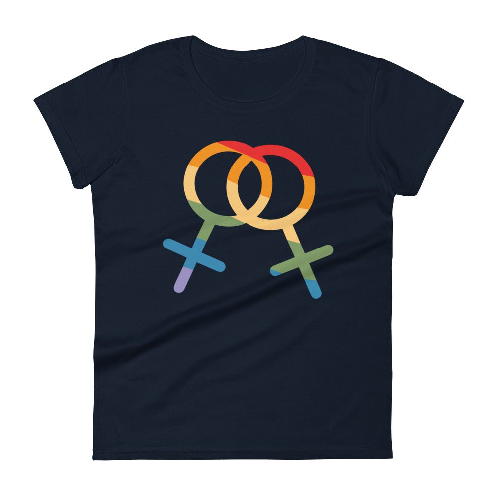 F4F Pride Women's T-Shirt - Navy - LGBTPride.com