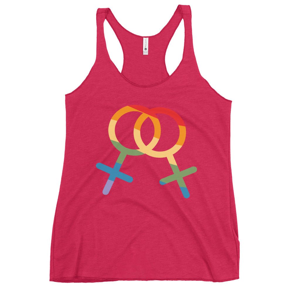 F4F Pride Women's Tank Top - Vintage Shocking Pink - LGBTPride.com