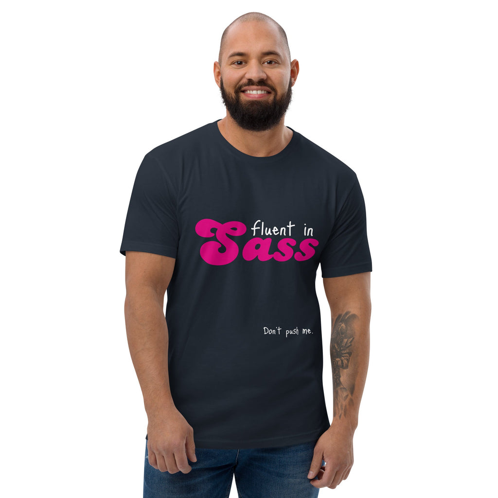 Fluent in Sass Men's T-Shirt - Midnight Navy - LGBTPride.com