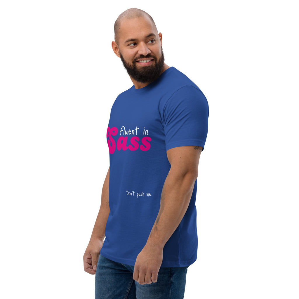 Fluent in Sass Men's T-Shirt - Royal Blue - LGBTPride.com