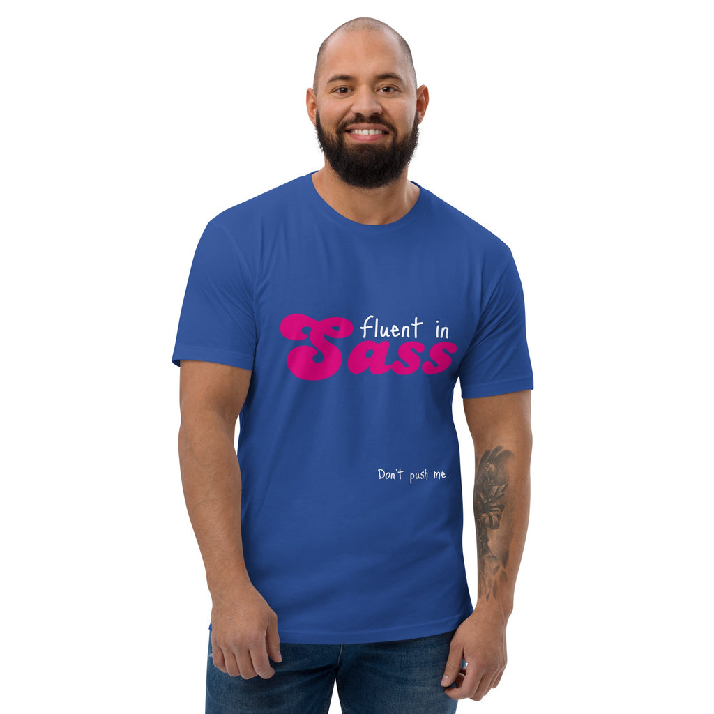 Fluent in Sass Men's T-Shirt - Royal Blue - LGBTPride.com