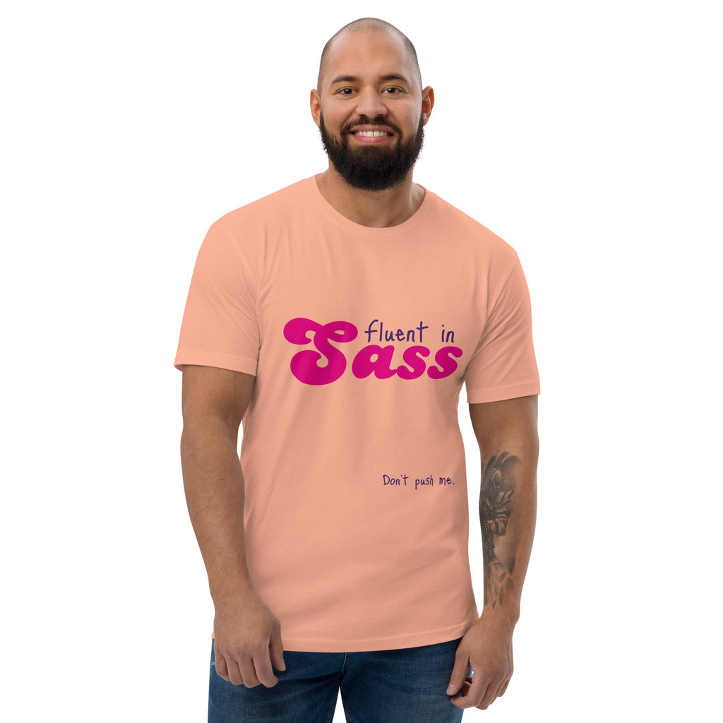 Fluent in Sass Men's T-Shirt - Desert Pink - LGBTPride.com
