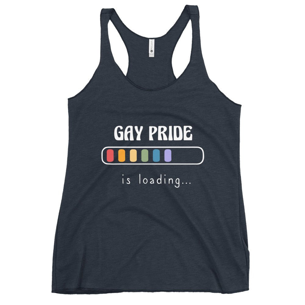 Gay Pride is Loading Women's Tank Top - Vintage Navy - LGBTPride.com