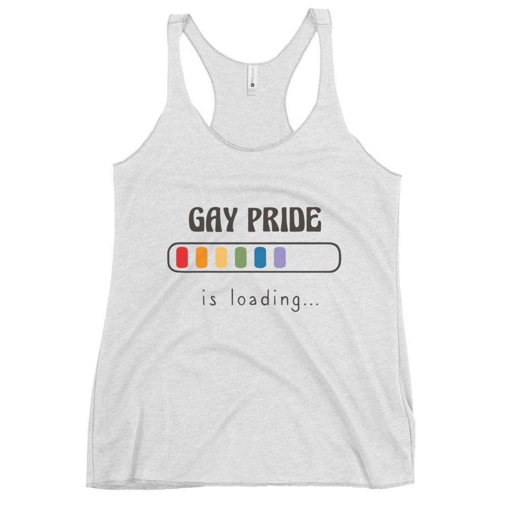 Gay Pride is Loading Women's Tank Top - Heather White - LGBTPride.com