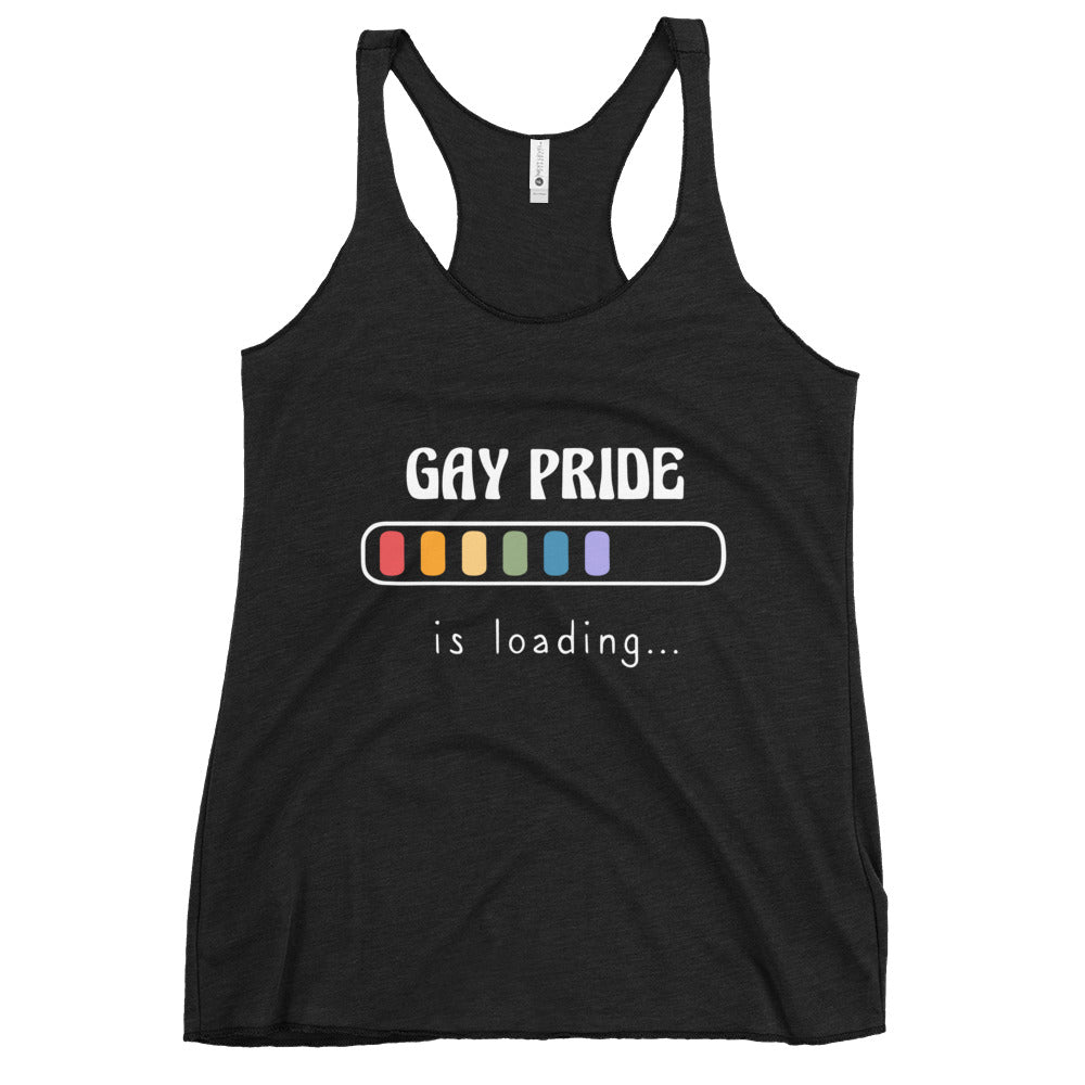 Gay Pride is Loading Women's Tank Top - Vintage Black - LGBTPride.com
