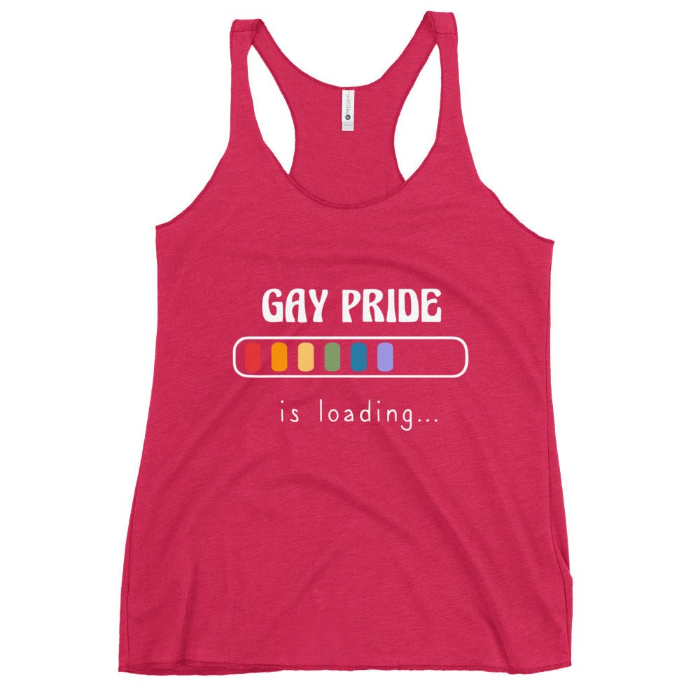 Gay Pride is Loading Women's Tank Top - Vintage Shocking Pink - LGBTPride.com