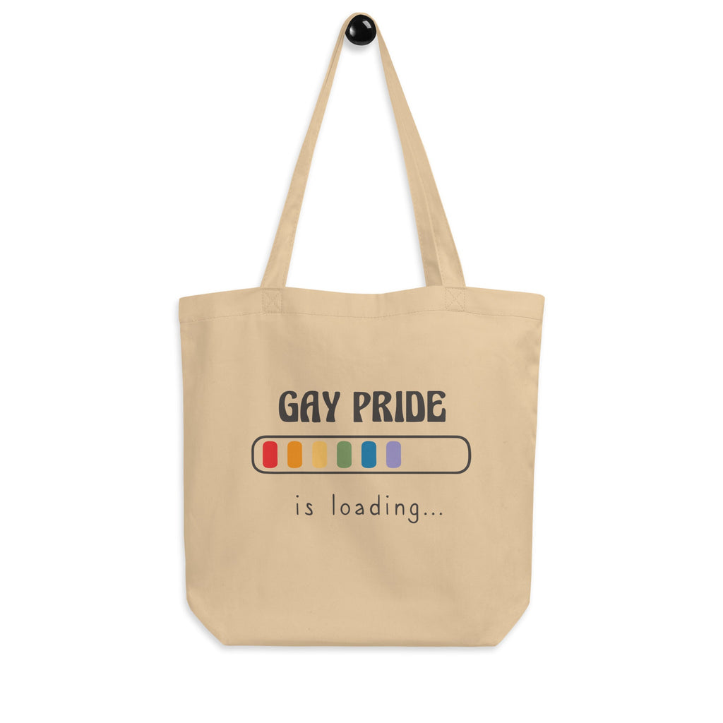 Gay Pride Loading - Eco Tote Bag - Oyster - LGBTPride.com