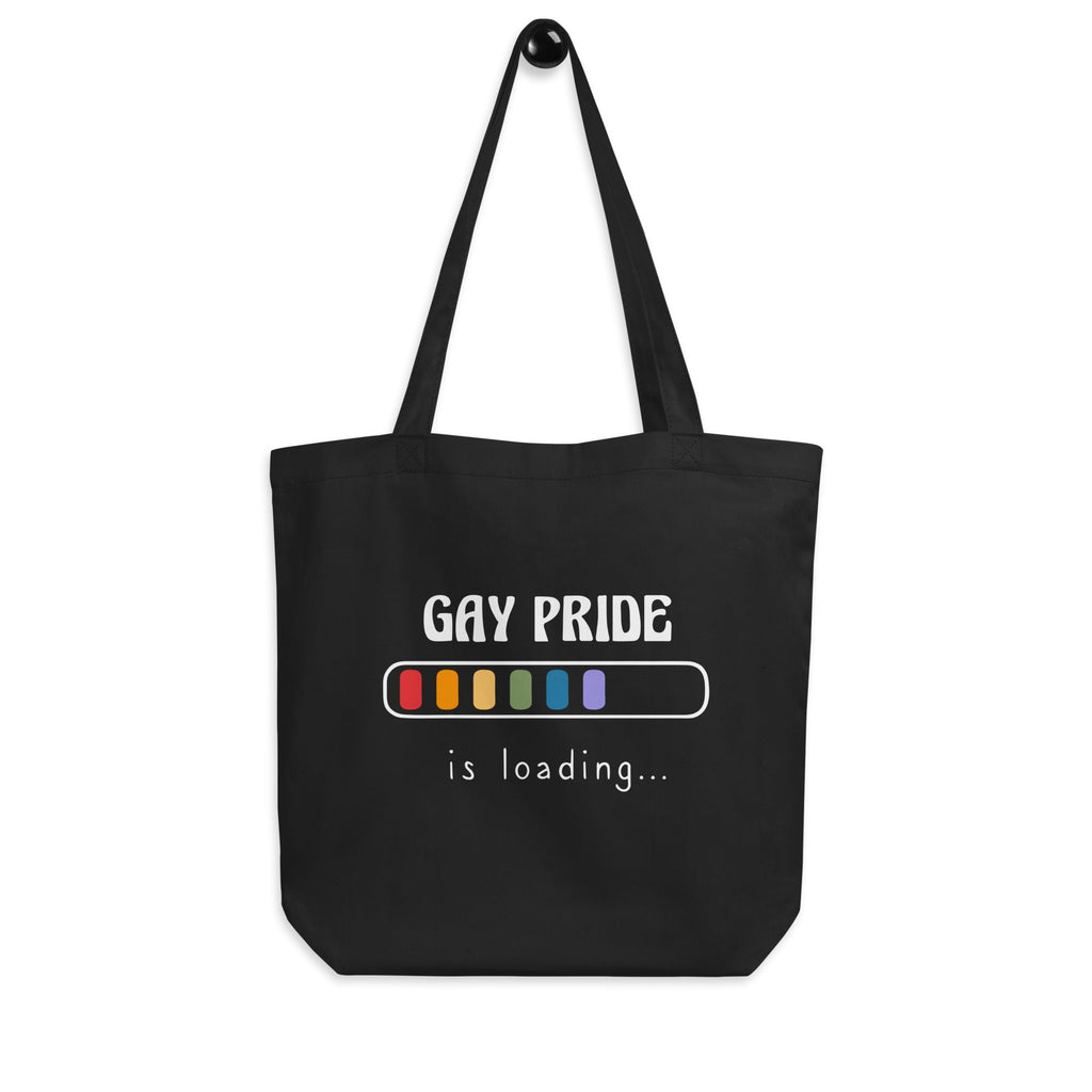 Gay Pride Loading - Eco Tote Bag - Black - LGBTPride.com