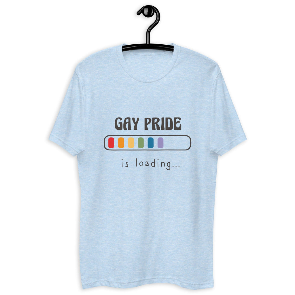 Gay Pride Loading Men's T-Shirt - Light Blue - LGBTPride.com