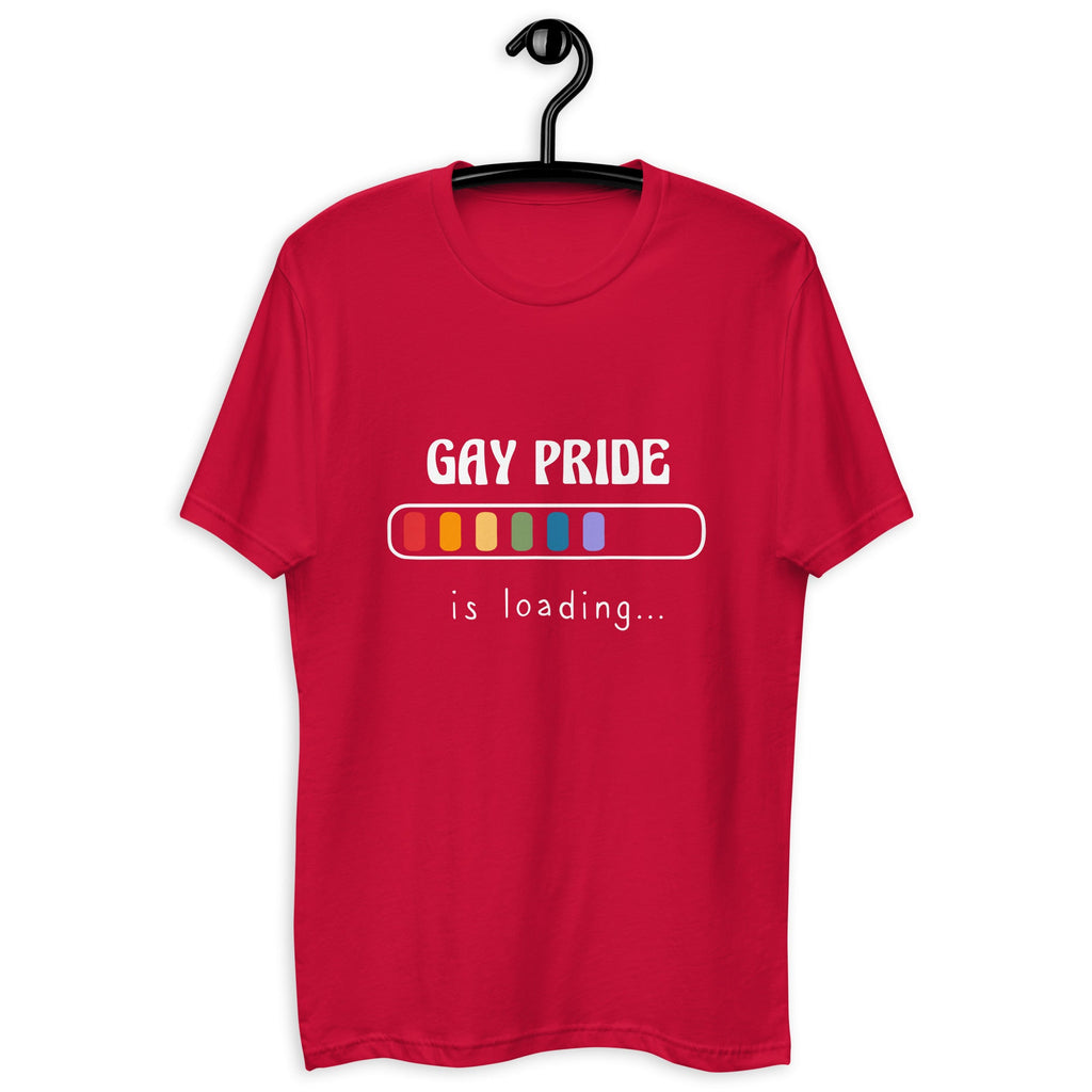 Gay Pride Loading Men's T-Shirt - Red - LGBTPride.com