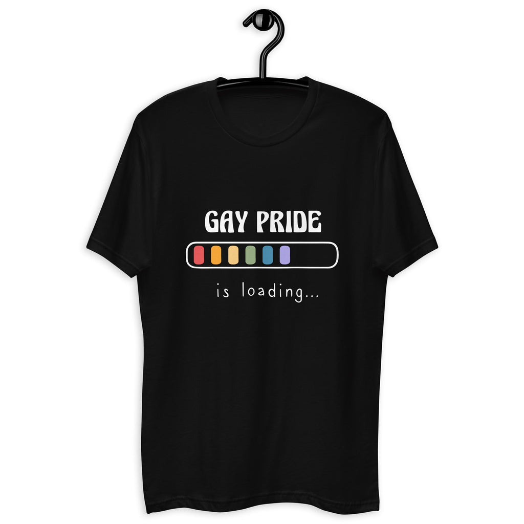 Gay Pride Loading Men's T-Shirt - Black - LGBTPride.com
