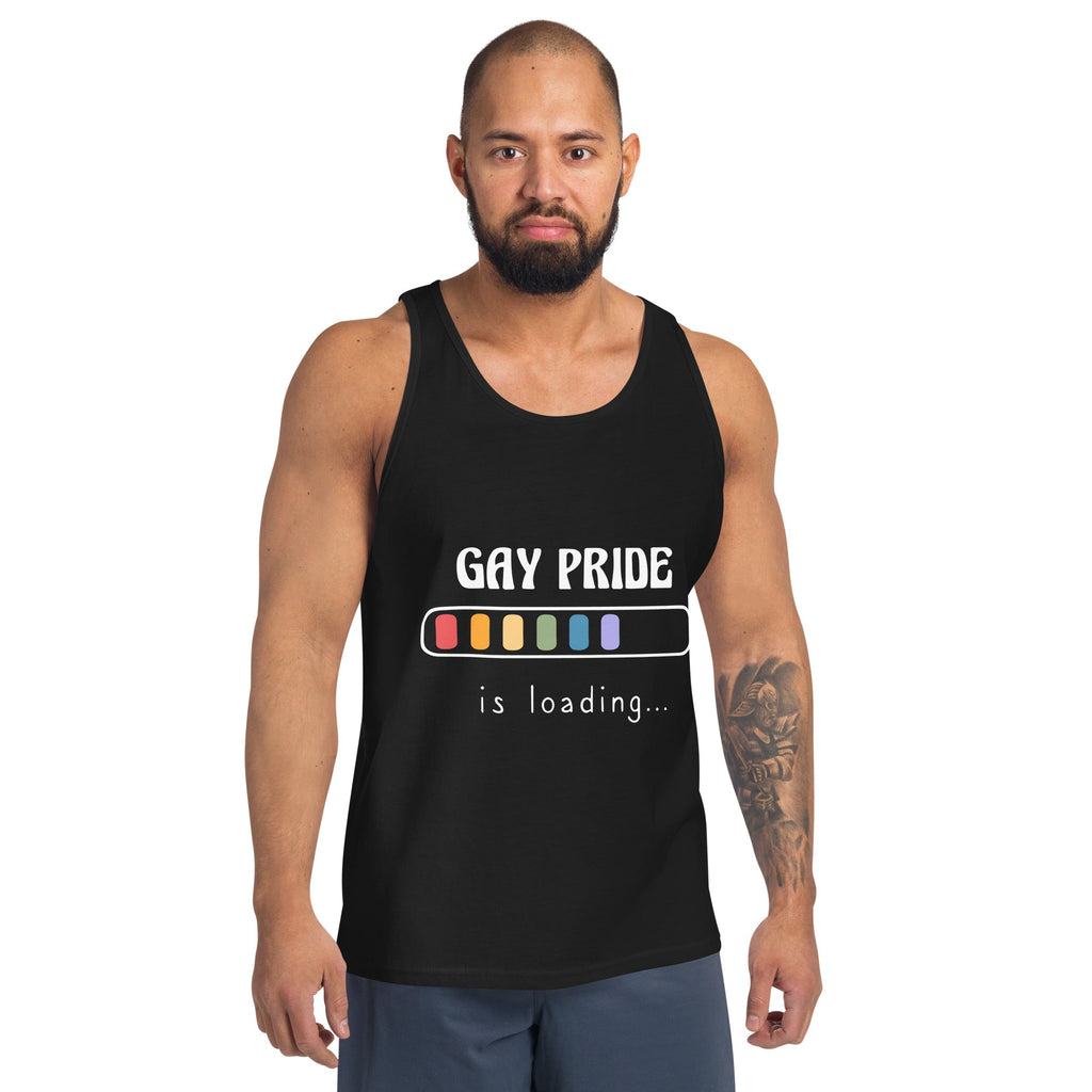 Gay Pride Loading Men's Tank Top - Black - LGBTPride.com