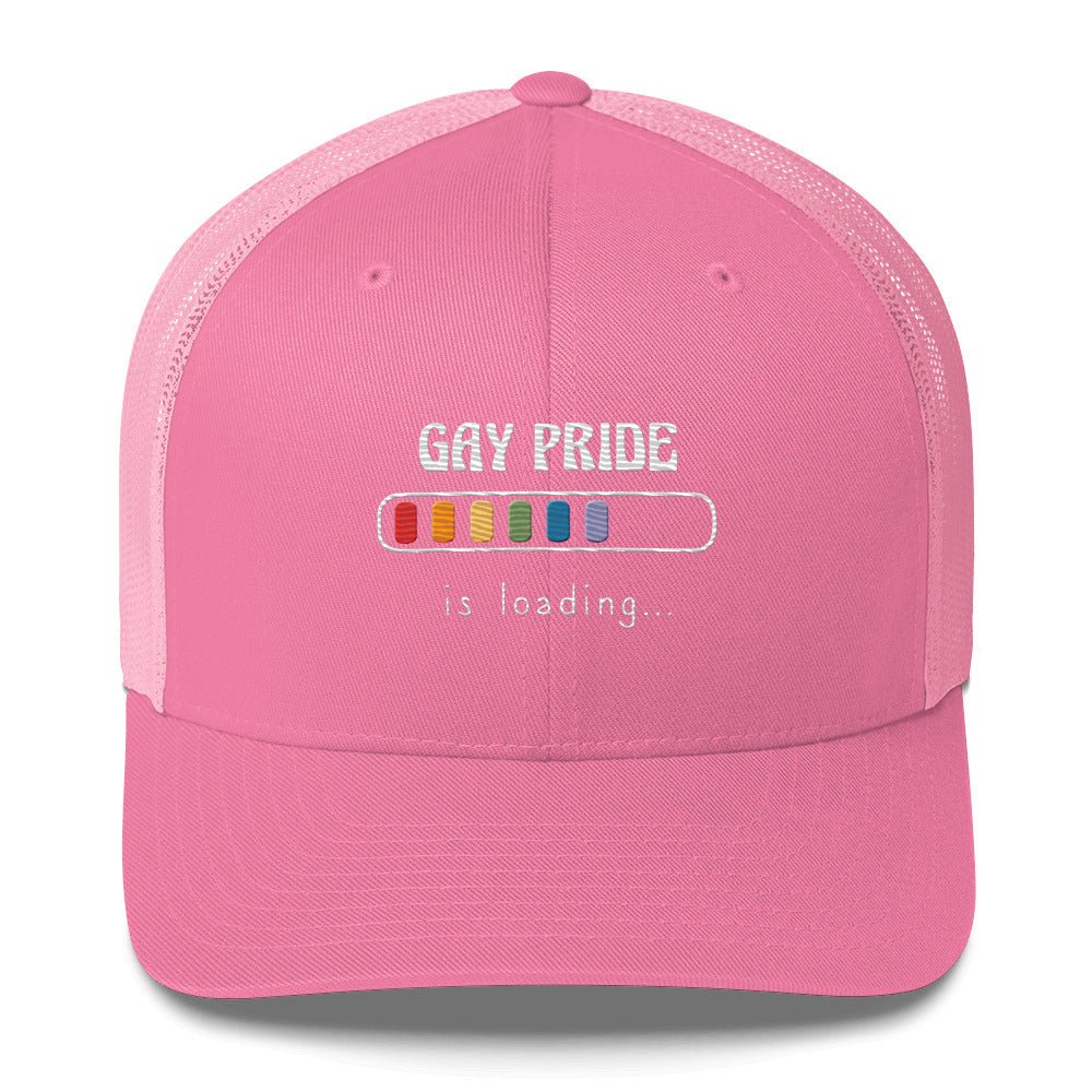 Gay Pride Loading Trucker Hat - Pink - LGBTPride.com