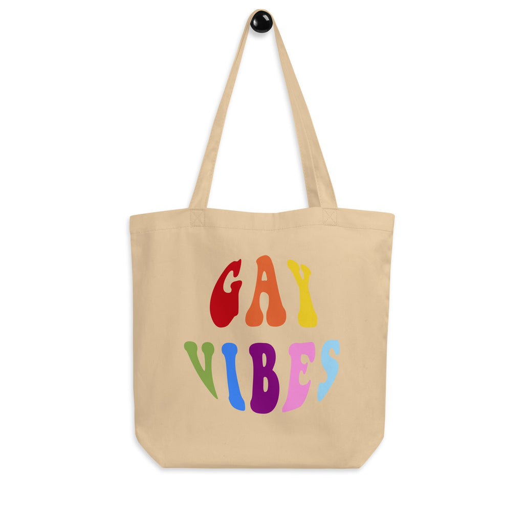Gay Vibes - Eco Tote Bag - Oyster - LGBTPride.com
