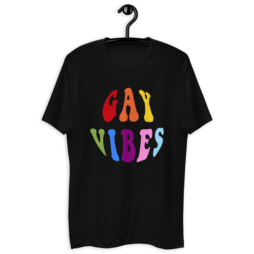 Gay Vibes Men's T-shirt - Black - LGBTPride.com