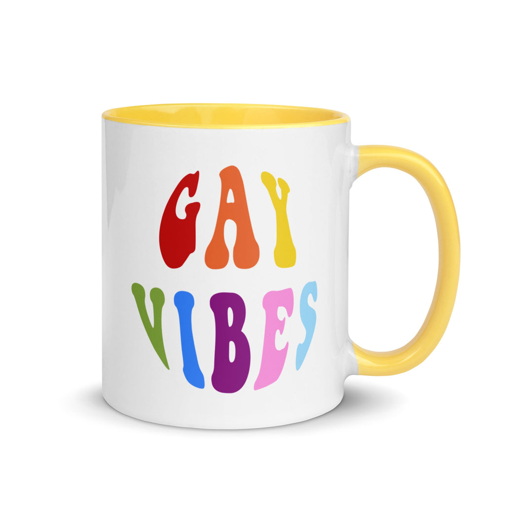 Gay Vibes Mug - Yellow - LGBTPride.com