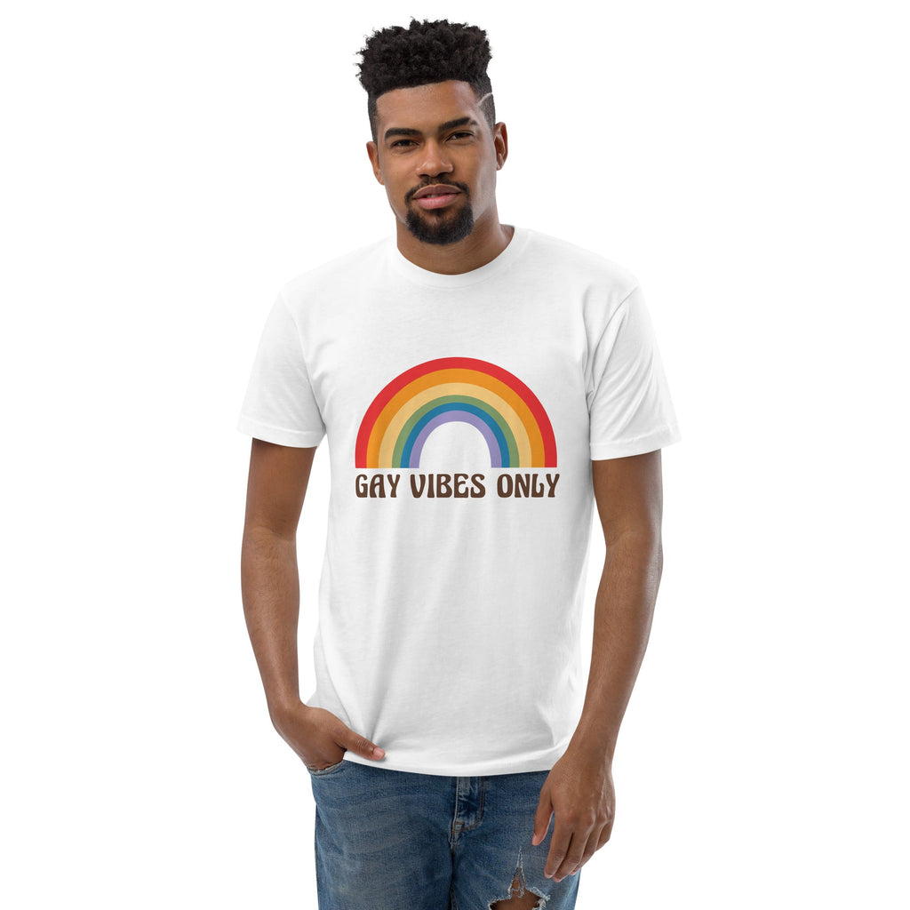 Gay Vibes Only Men's T-Shirt - White - LGBTPride.com