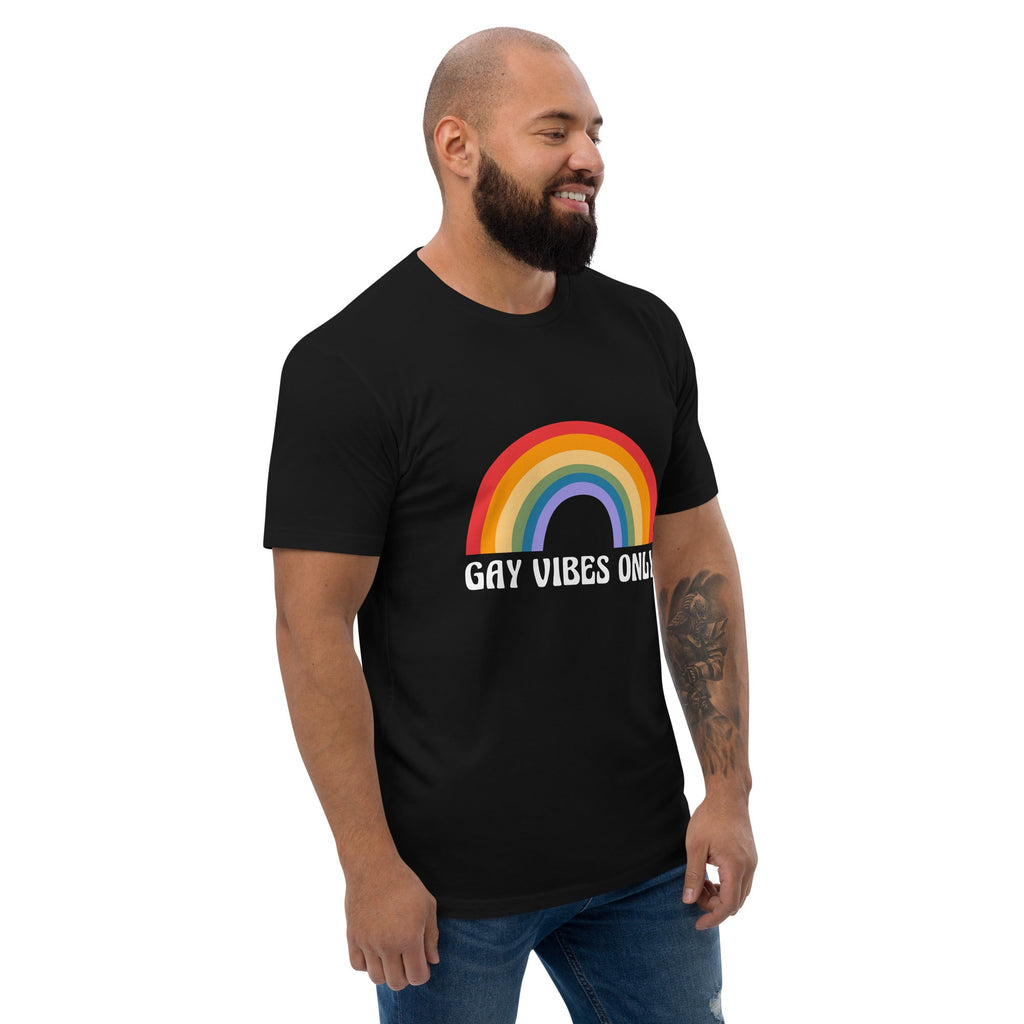Gay Vibes Only Men's T-Shirt - Black - LGBTPride.com