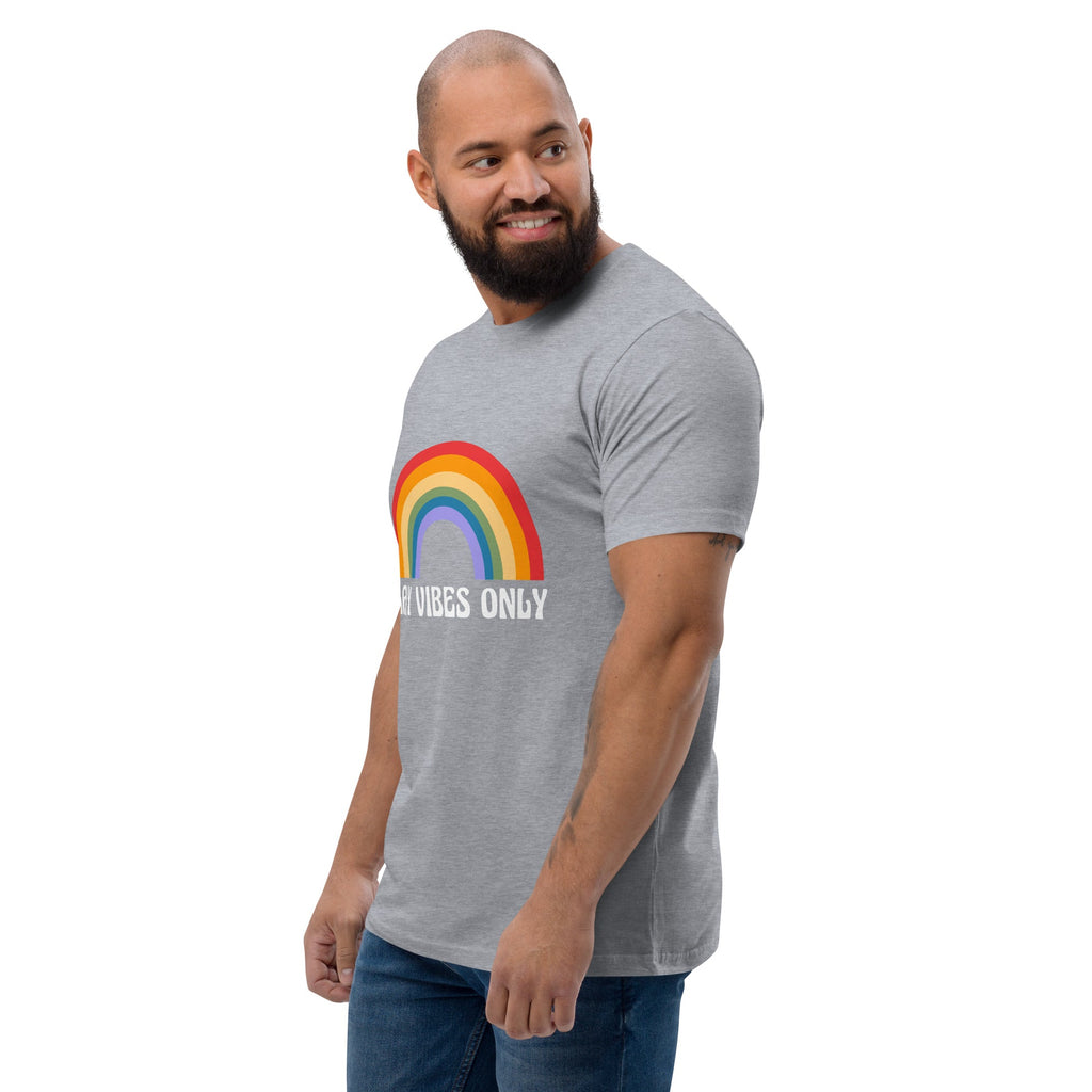 Gay Vibes Only Men's T-Shirt - Heather Grey - LGBTPride.com