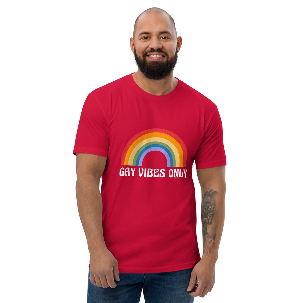 Gay Vibes Only Men's T-Shirt - Red - LGBTPride.com