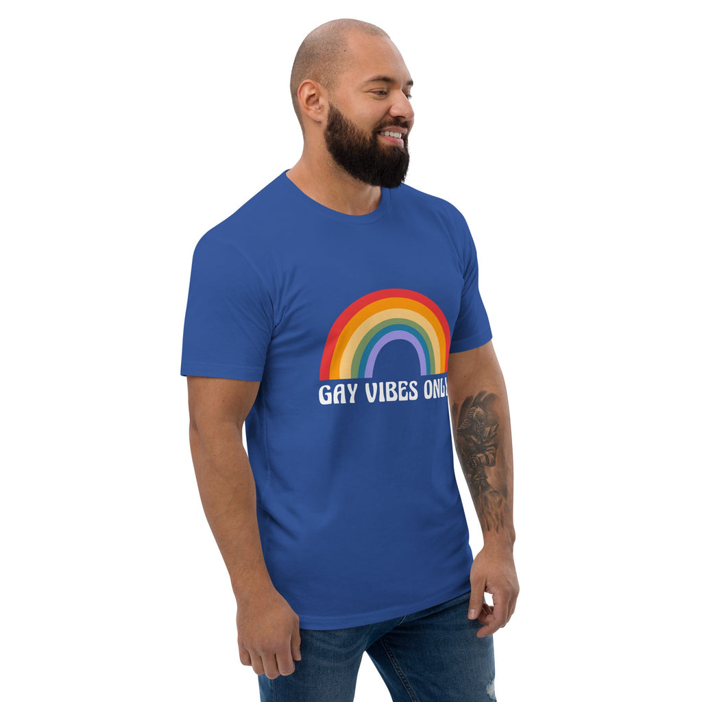 Gay Vibes Only Men's T-Shirt - Royal Blue - LGBTPride.com