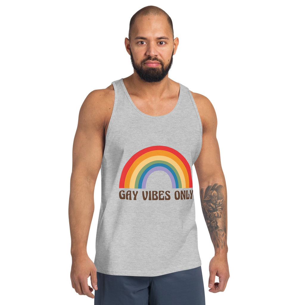 Gay Vibes Only Men's Tank Top - Athletic Heather - LGBTPride.com