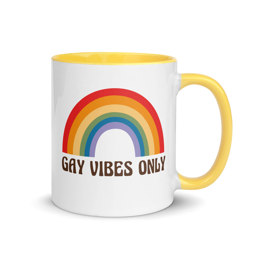 Gay Vibes Only Mug - Yellow - LGBTPride.com