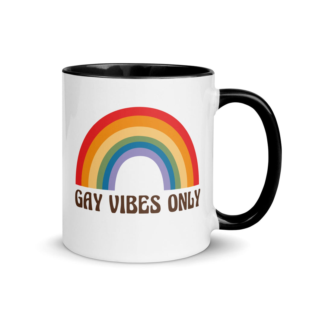 Gay Vibes Only Mug - Black - LGBTPride.com