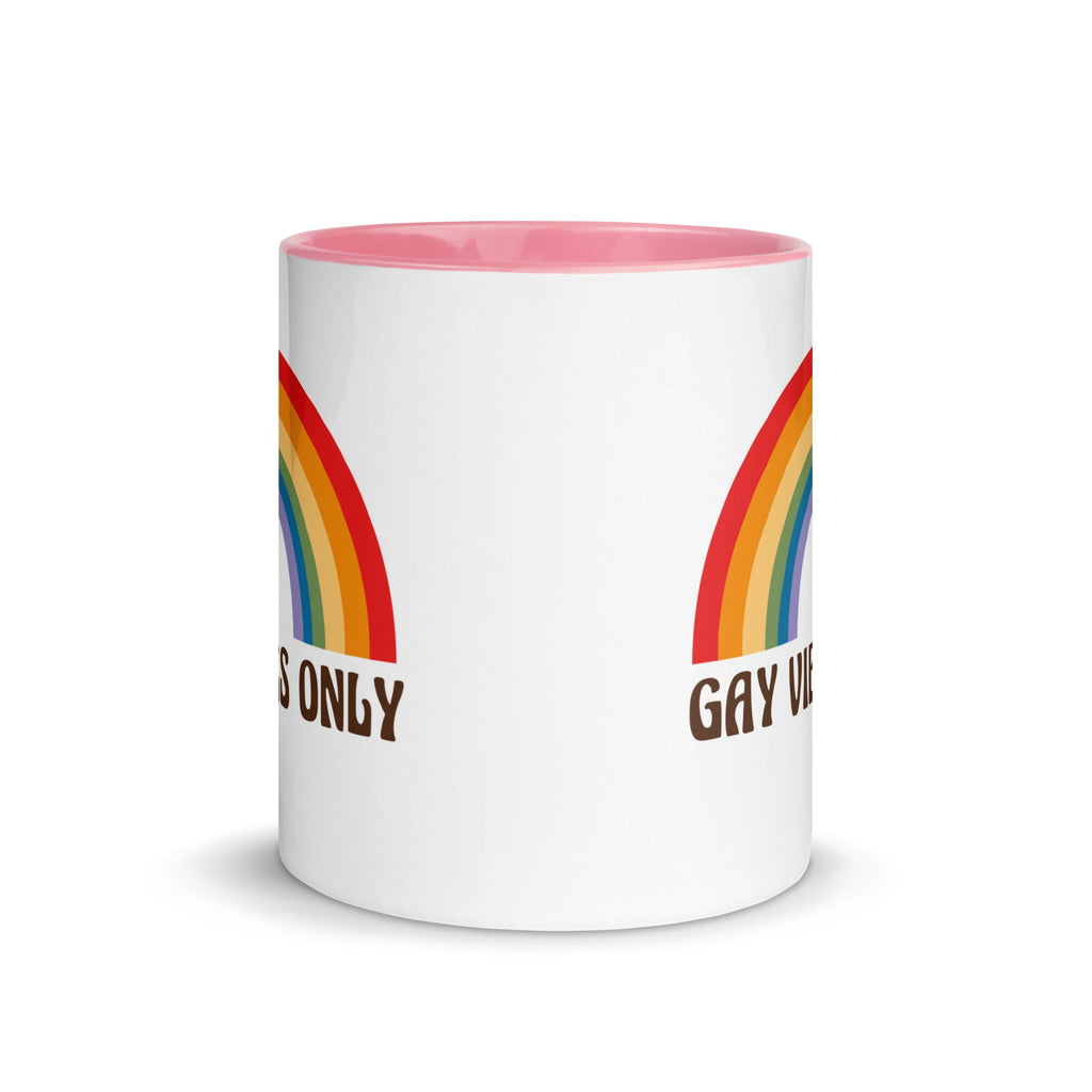 Gay Vibes Only Mug - Pink - LGBTPride.com