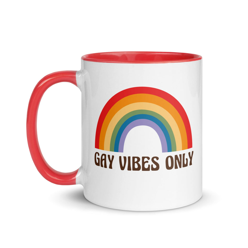 Gay Vibes Only Mug - Red - LGBTPride.com