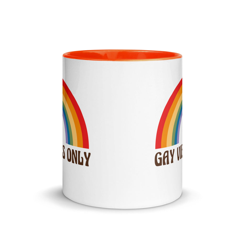 Gay Vibes Only Mug - Orange - LGBTPride.com